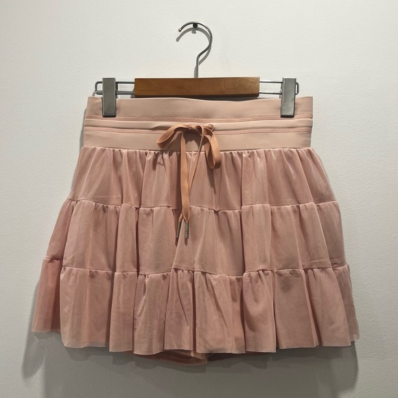NEW Pirouette Pink Ballerina Ruffle Tennis Mesh Mini Athletic Skirt Skort Small - Picture 4 of 8